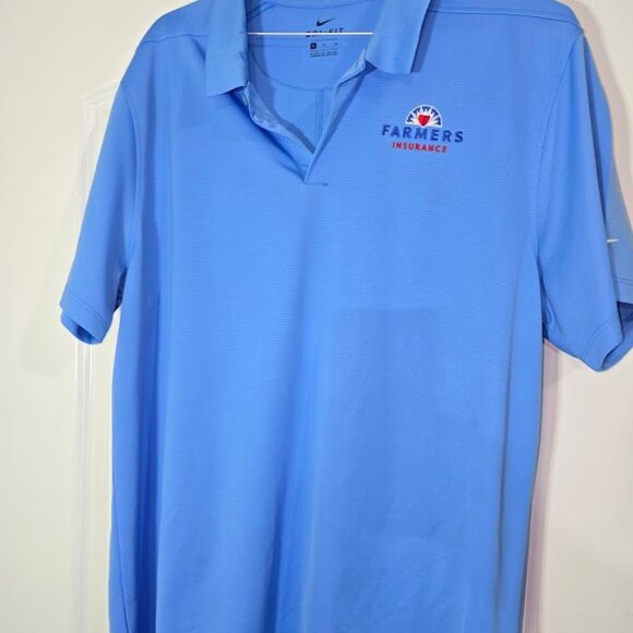 Nike Dri Fit Polo Shirt - size XL Baby Blue - Farmers  Insurance Embroidery - Picture 6 of 13